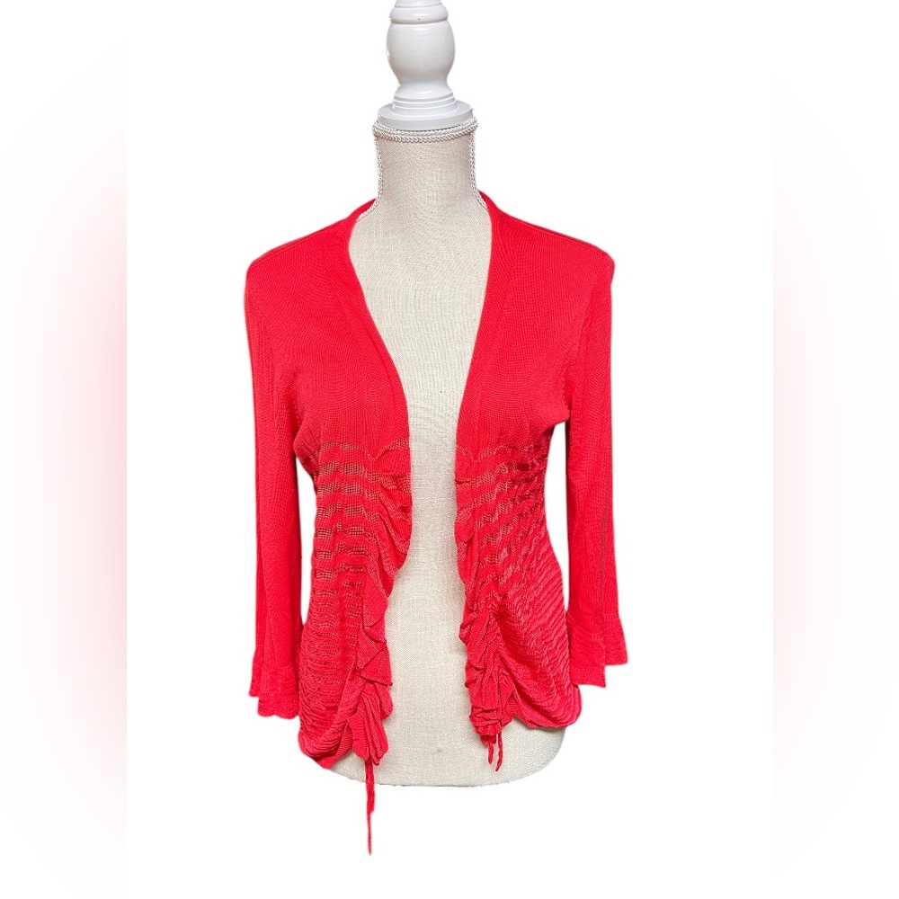 Point‎ Zero red open cardigan